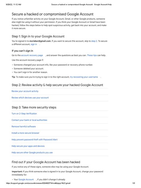 haxkd|Secure a hacked or compromised Google Account.